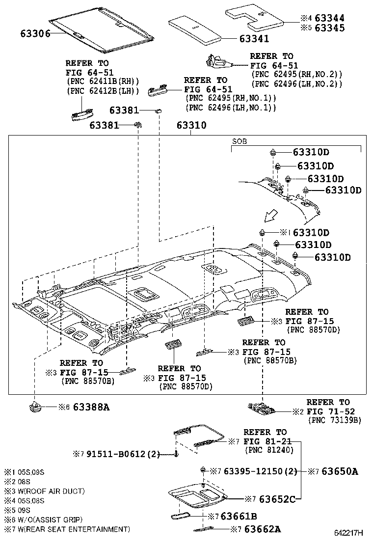  LAND CRUISER 200 |  ROOF HEADLINING SILENCER PAD