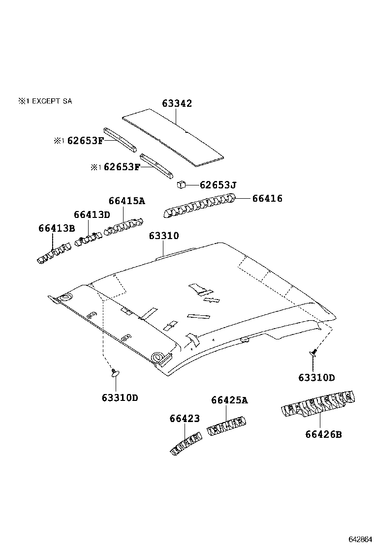  HILUX |  ROOF HEADLINING SILENCER PAD