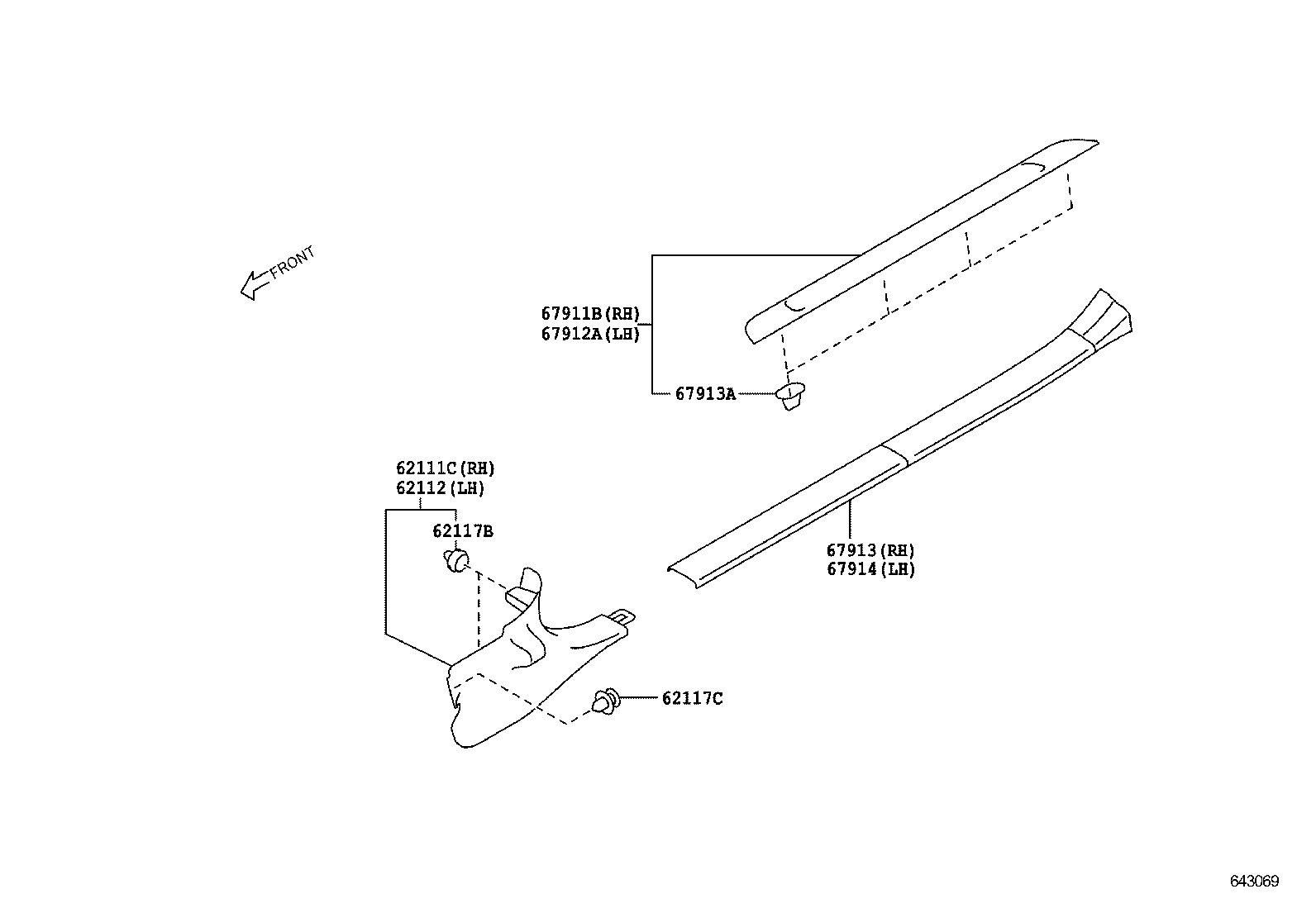  GT86 86 |  INSIDE TRIM BOARD DOOR OPENING TRIM MOULDING