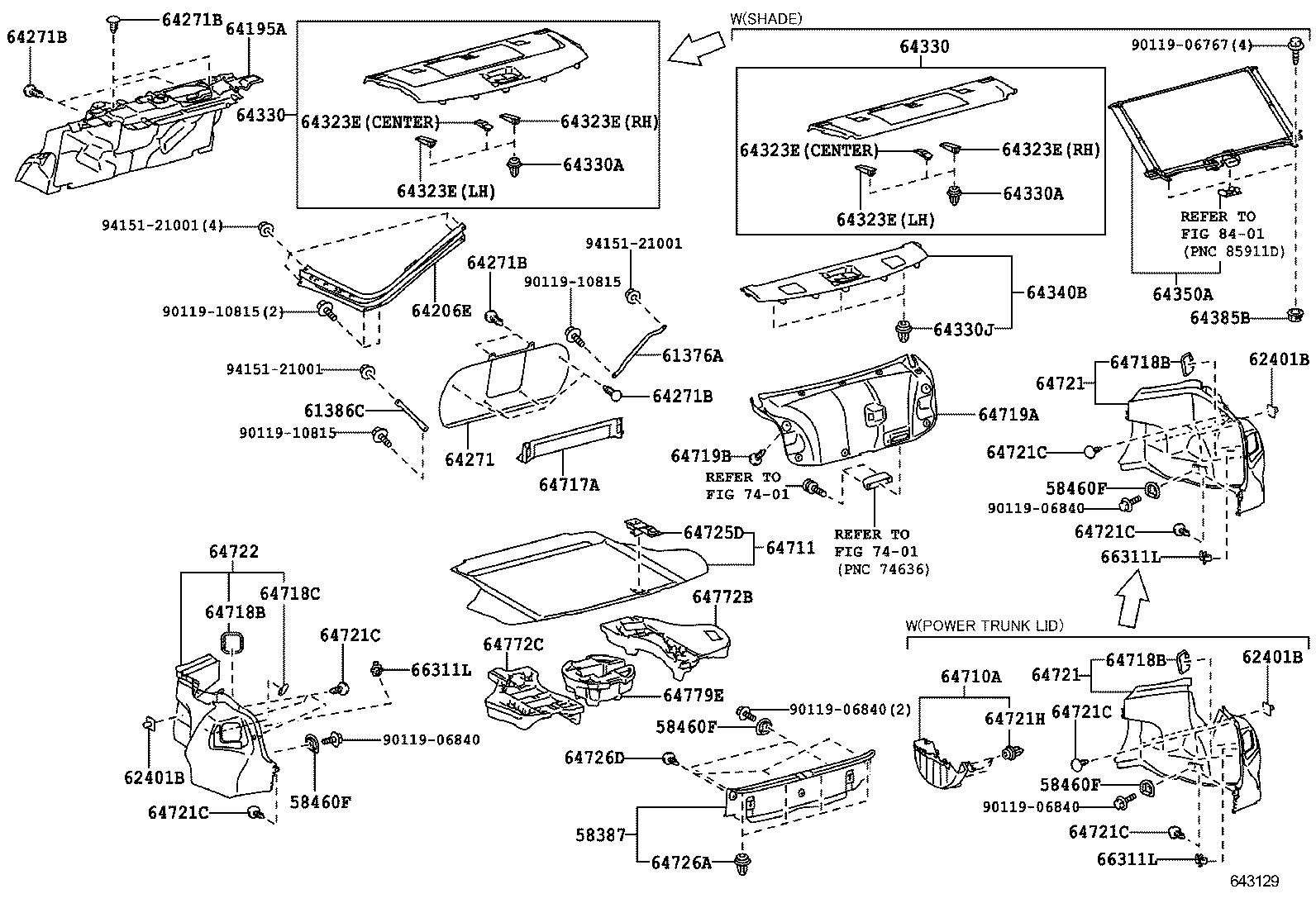  ES250 350 300H |  PACKAGE TRAY PANEL LUGGAGE COMPARTMENT MAT