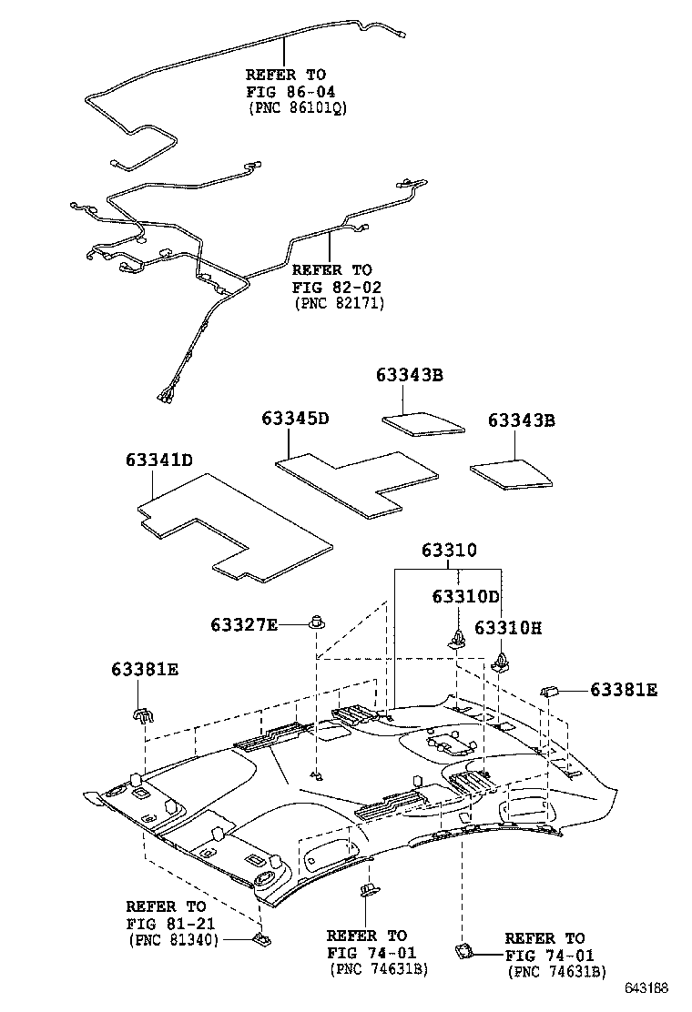  LS600H 600HL |  ROOF HEADLINING SILENCER PAD