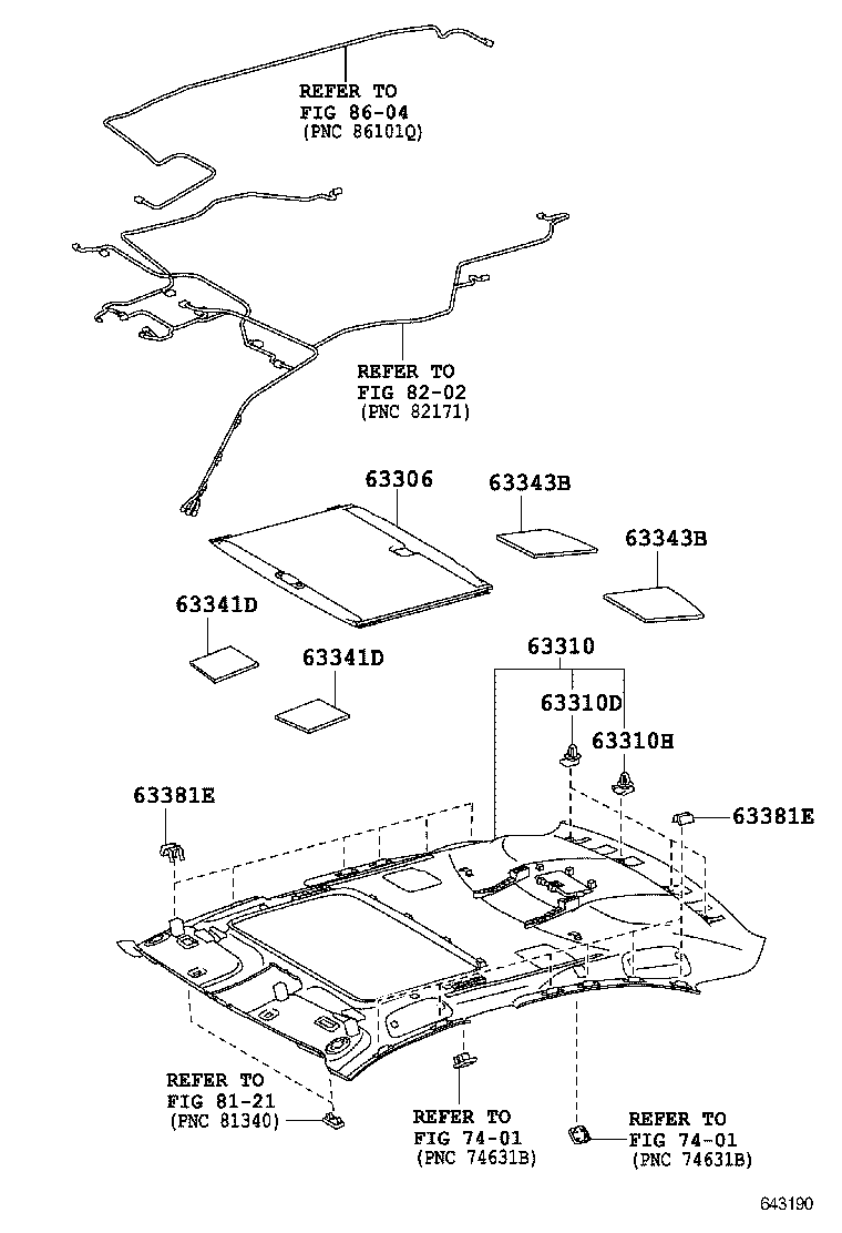  LS600H 600HL |  ROOF HEADLINING SILENCER PAD
