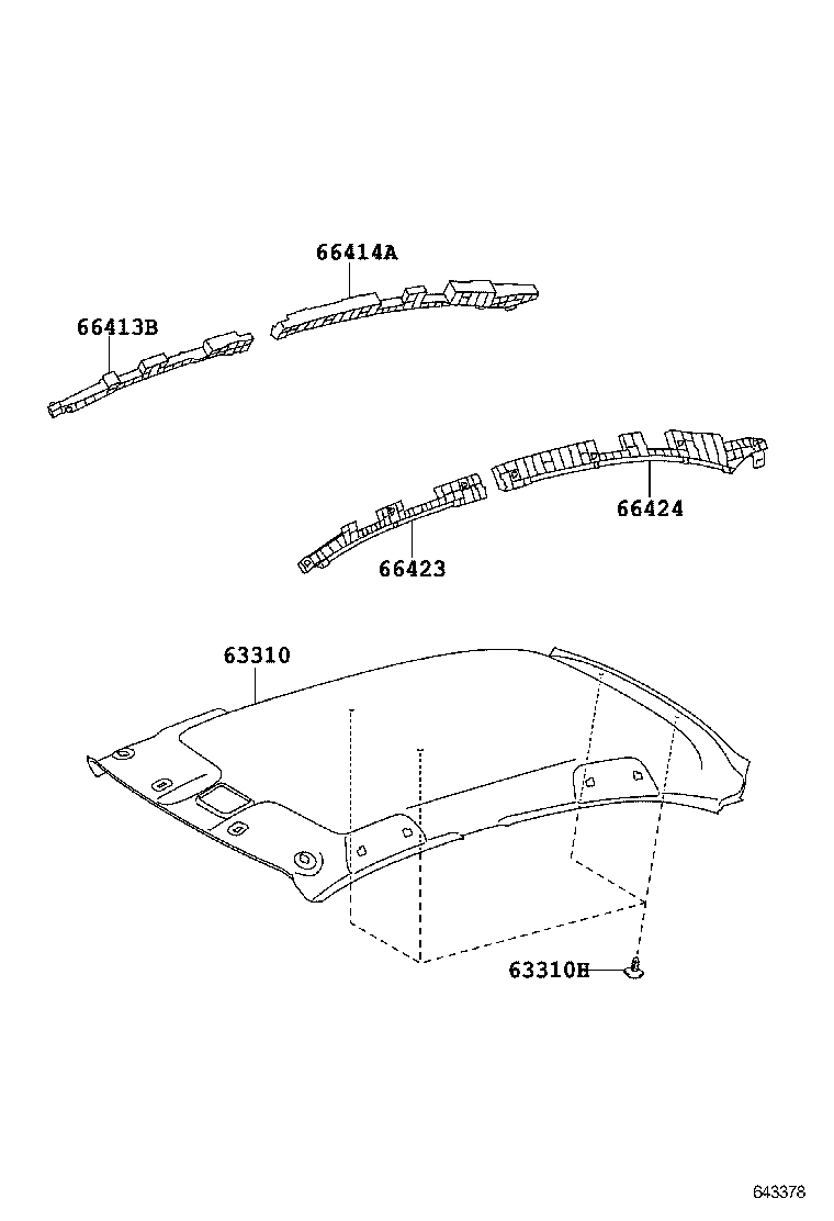  YARIS |  ROOF HEADLINING SILENCER PAD