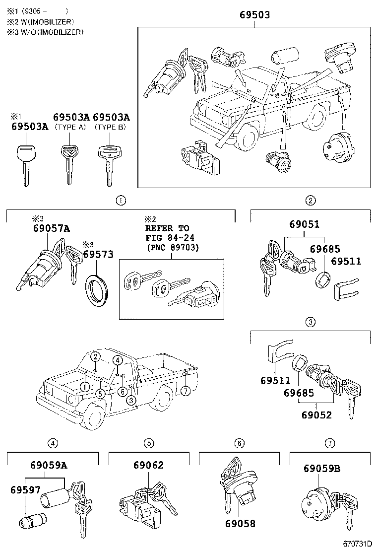  LAND CRUISER 70 |  LOCK CYLINDER SET