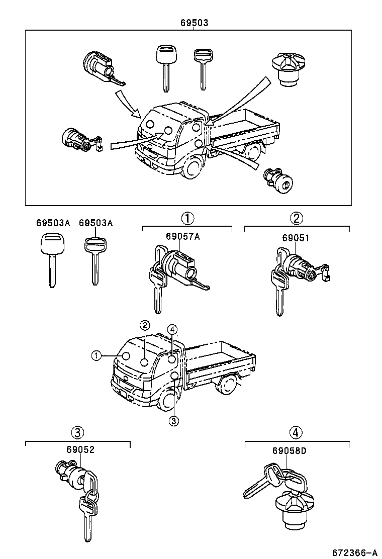  DYNA |  LOCK CYLINDER SET