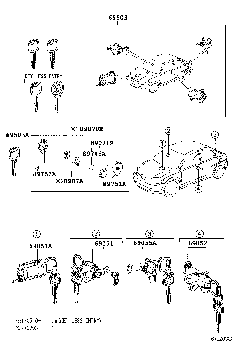  VIOS SOLUNA VIOS |  LOCK CYLINDER SET