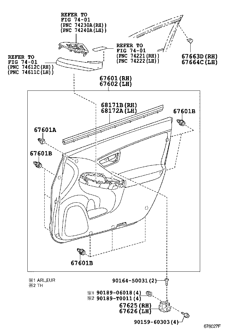  PRIUS |  FRONT DOOR PANEL GLASS