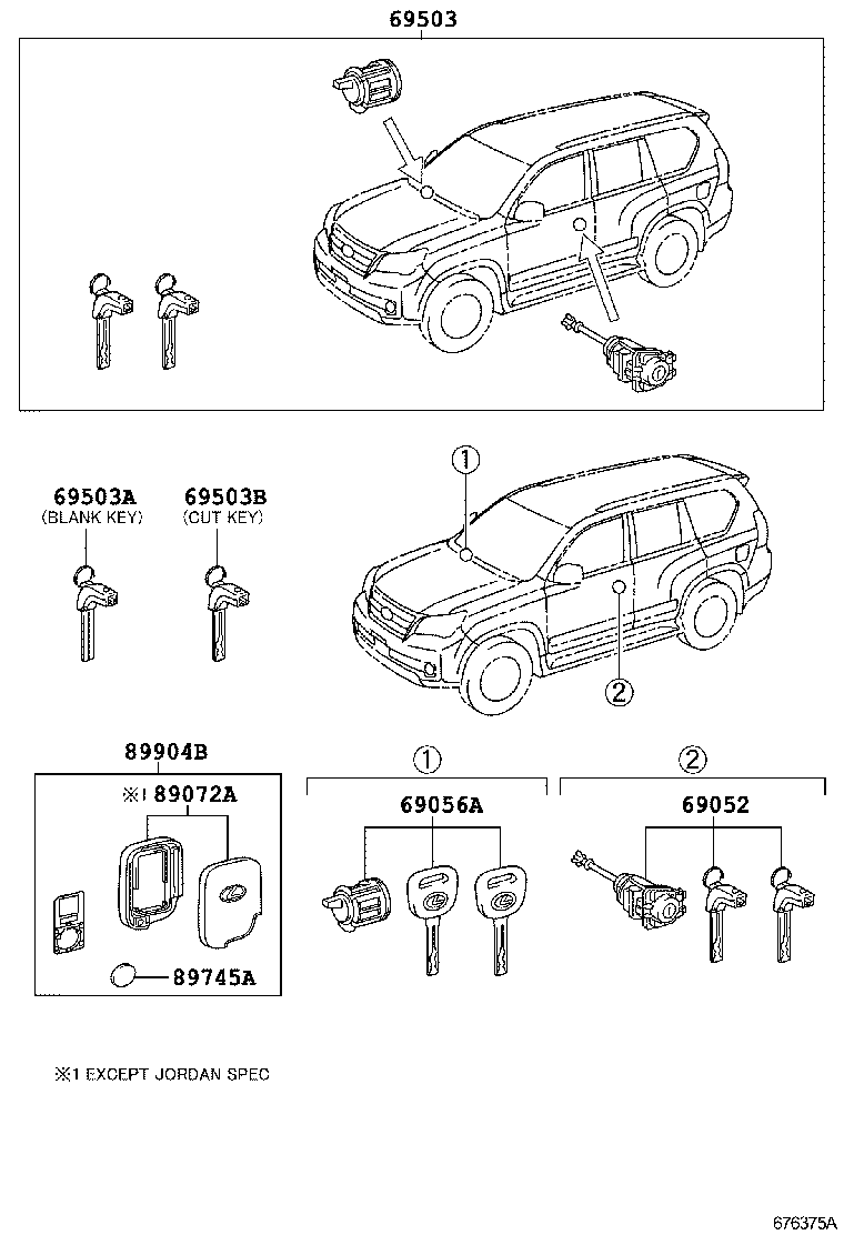  GX400 460 |  LOCK CYLINDER SET