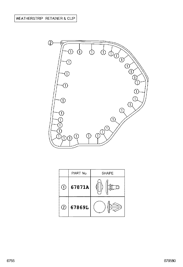  RUSH |  REAR DOOR PANEL GLASS