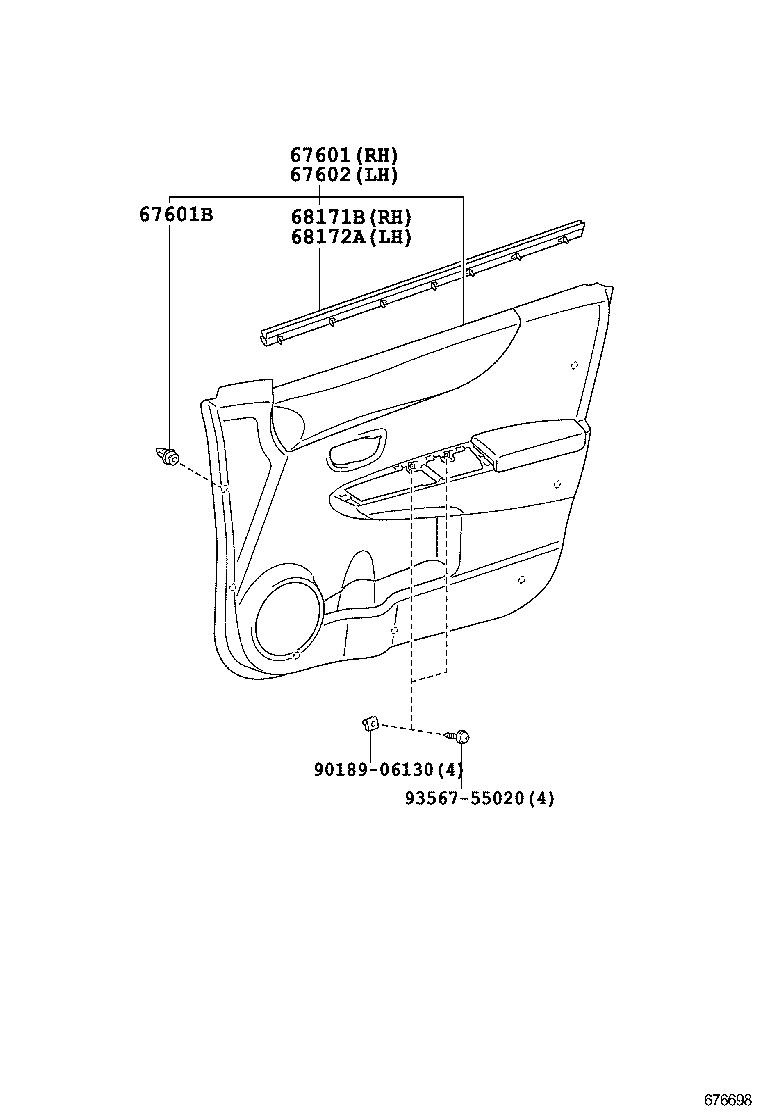  YARIS |  FRONT DOOR PANEL GLASS