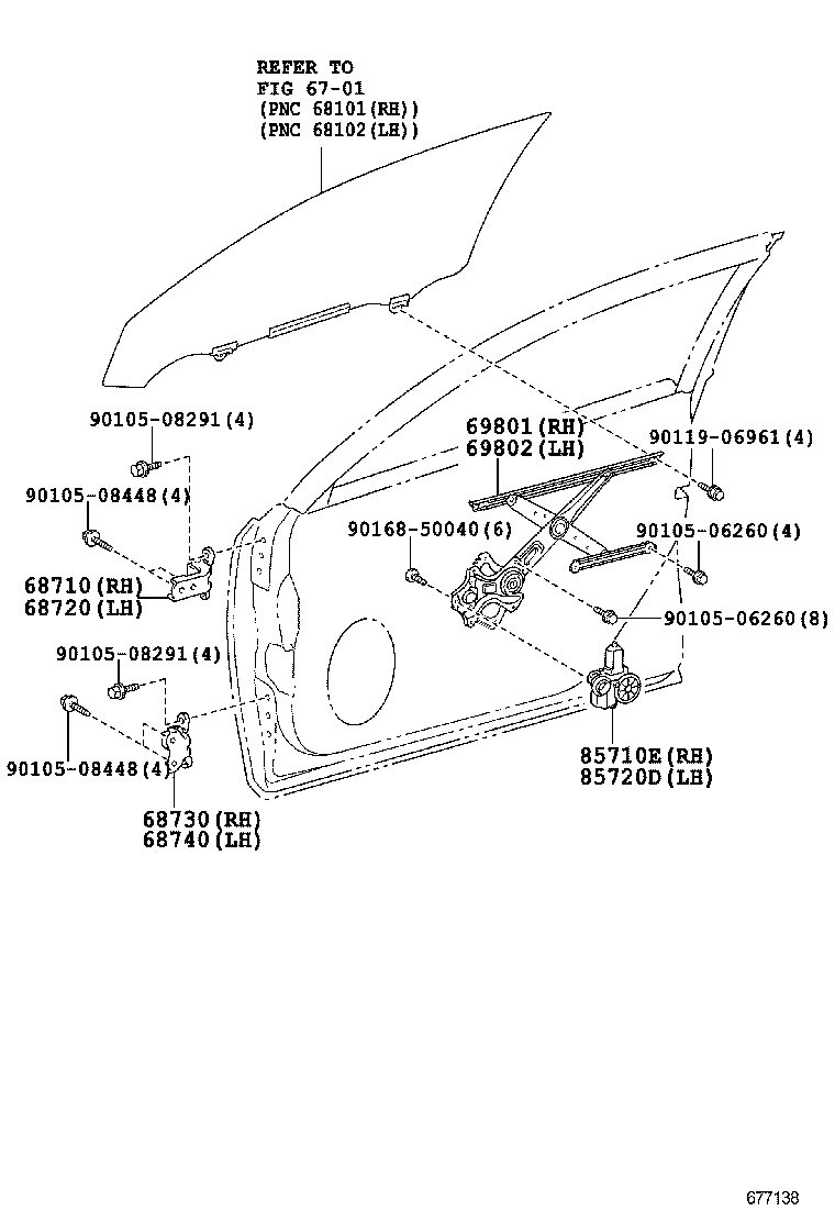  GS GS HYBRID |  FRONT DOOR WINDOW REGULATOR HINGE