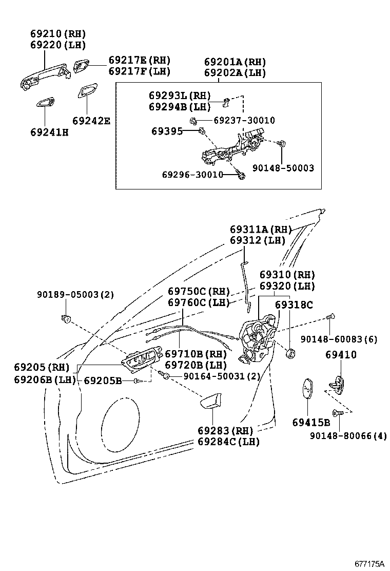  GS GS HYBRID |  FRONT DOOR LOCK HANDLE