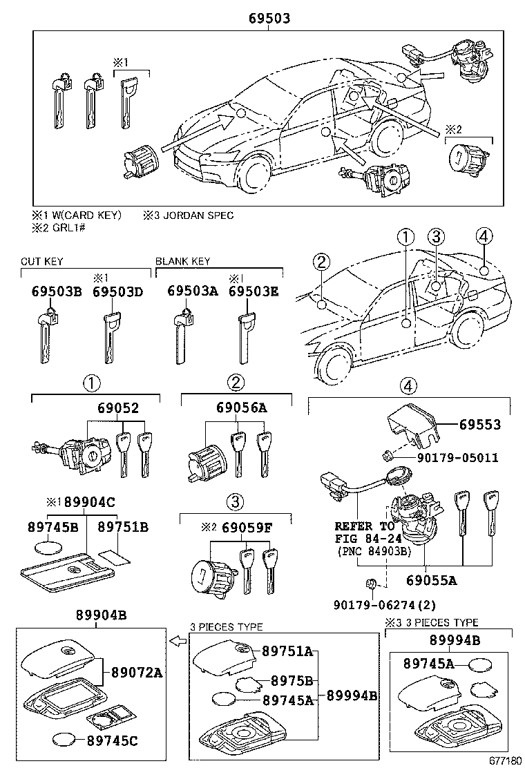  GS GS HYBRID |  LOCK CYLINDER SET