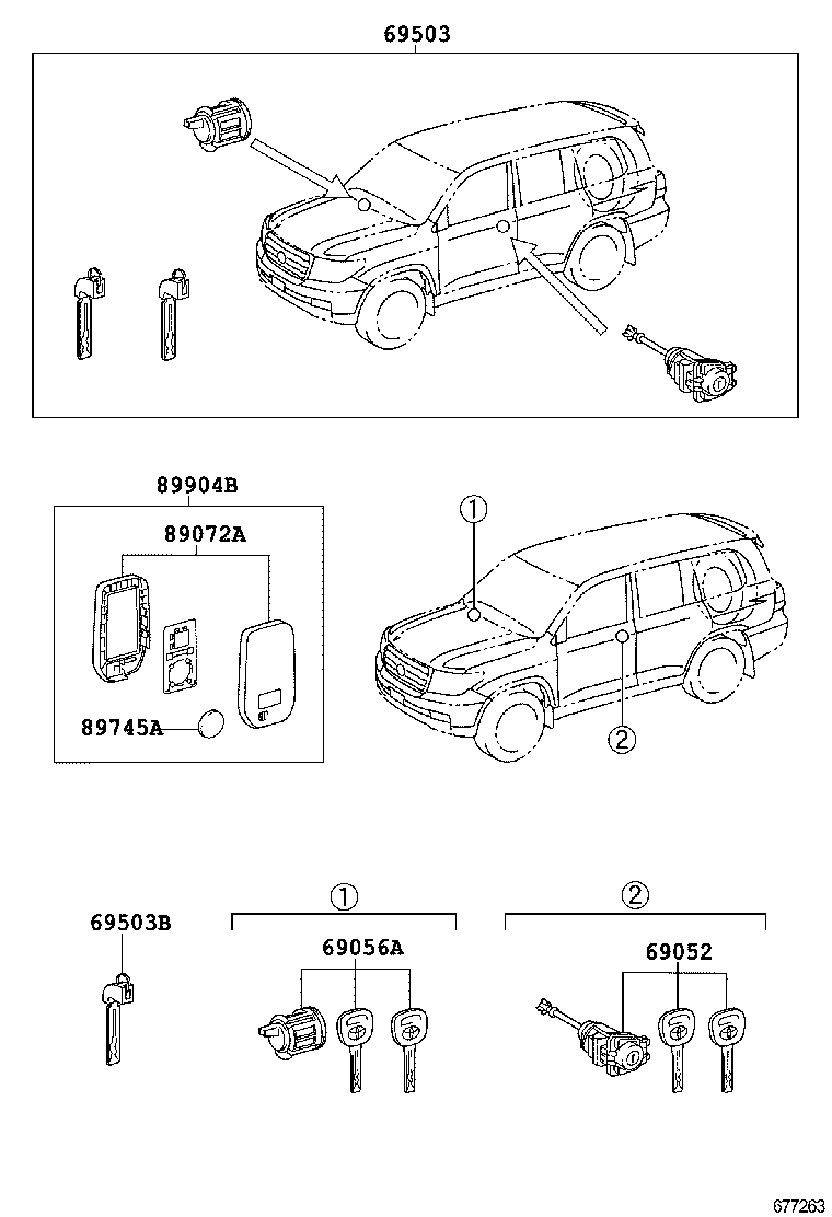  LAND CRUISER CHINA |  LOCK CYLINDER SET