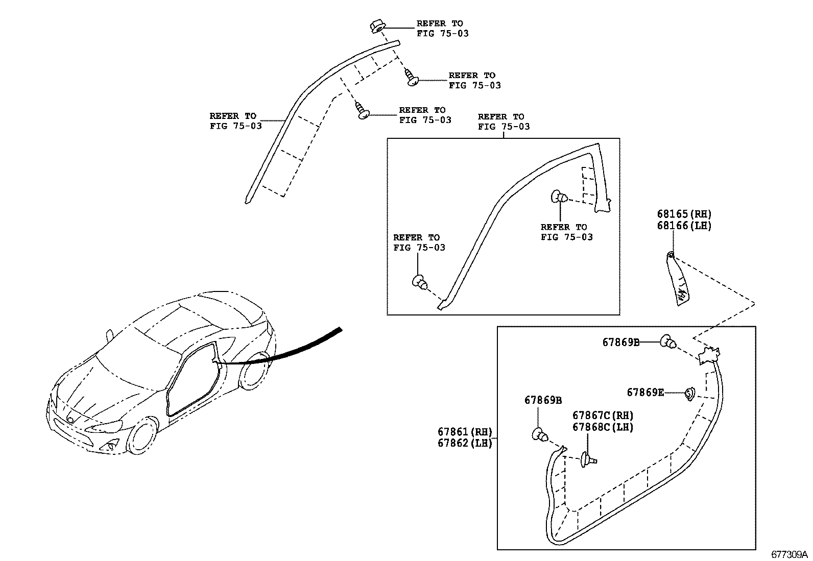  GT86 86 |  FRONT DOOR PANEL GLASS