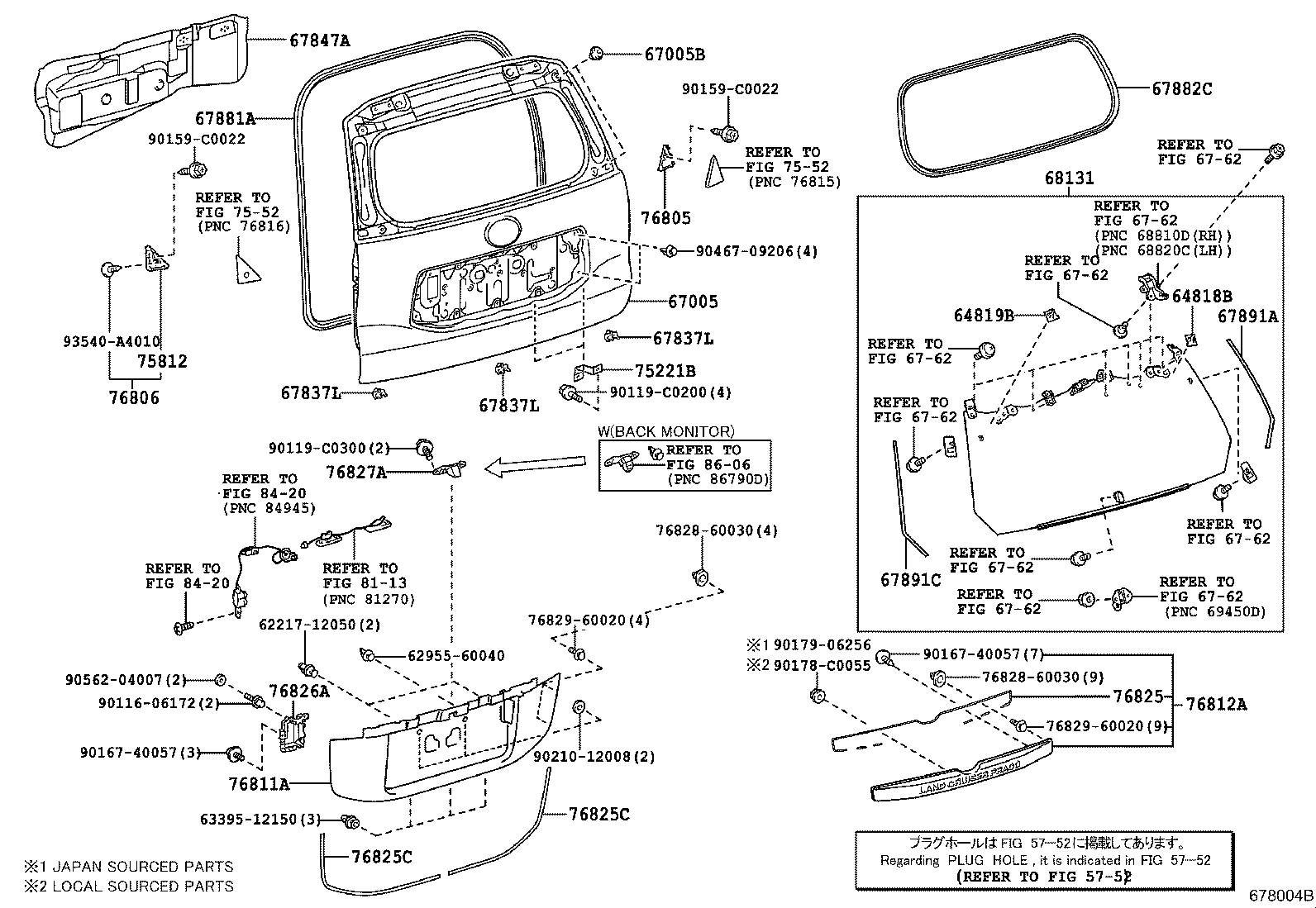  LAND CRUISER PRADO |  BACK DOOR PANEL GLASS