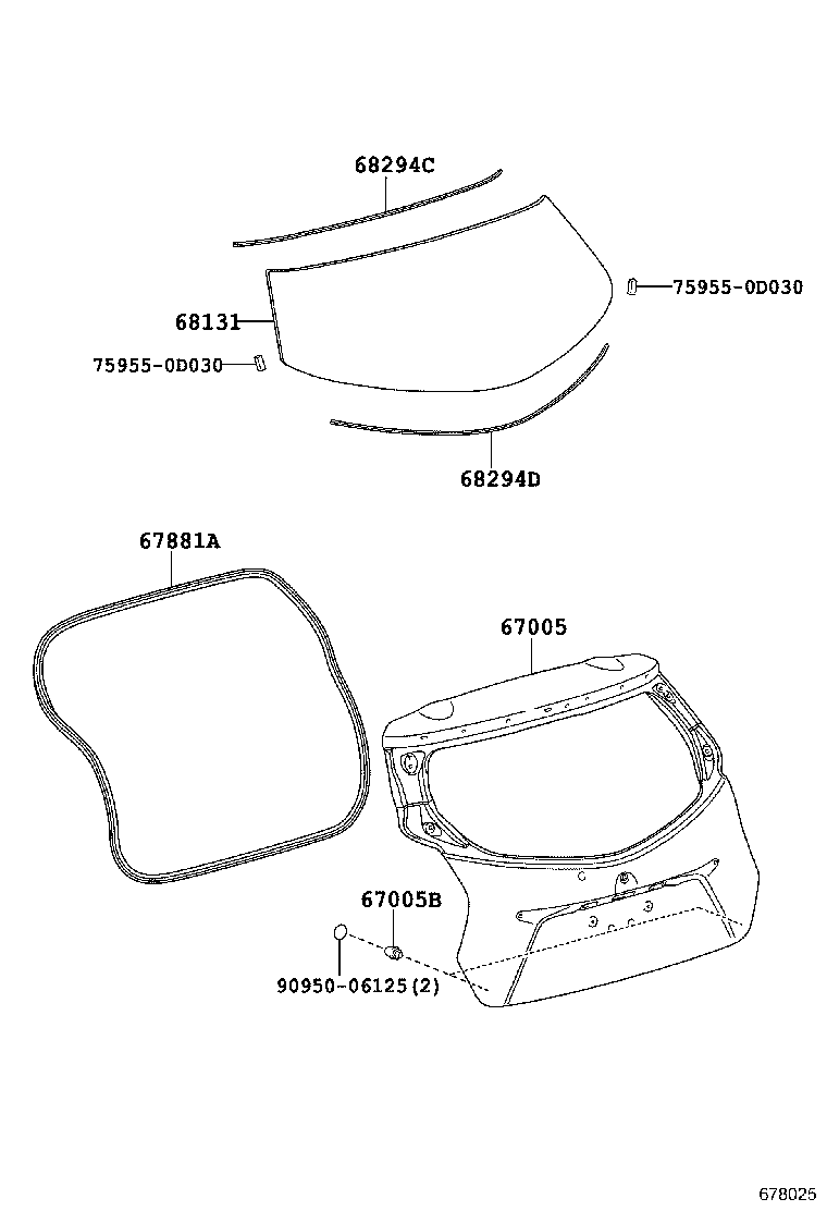  YARIS |  BACK DOOR PANEL GLASS