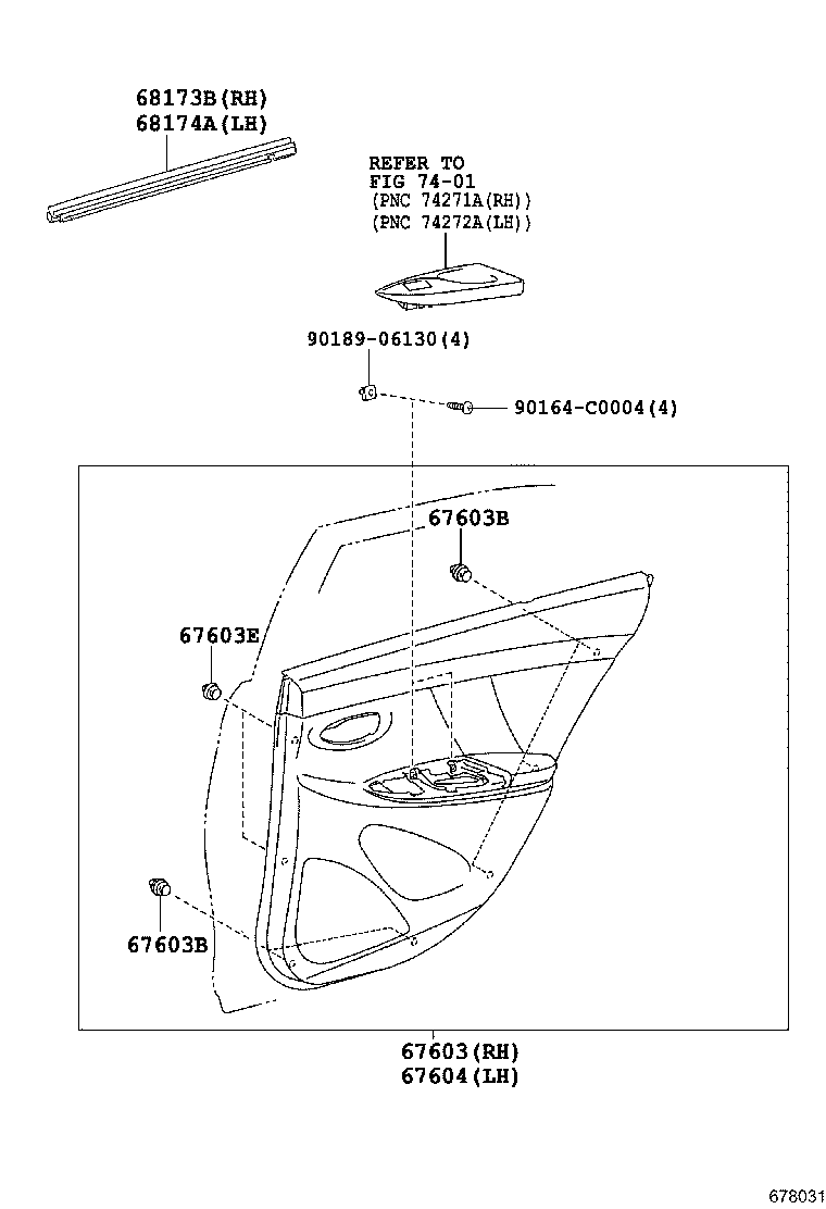  YARIS |  REAR DOOR PANEL GLASS