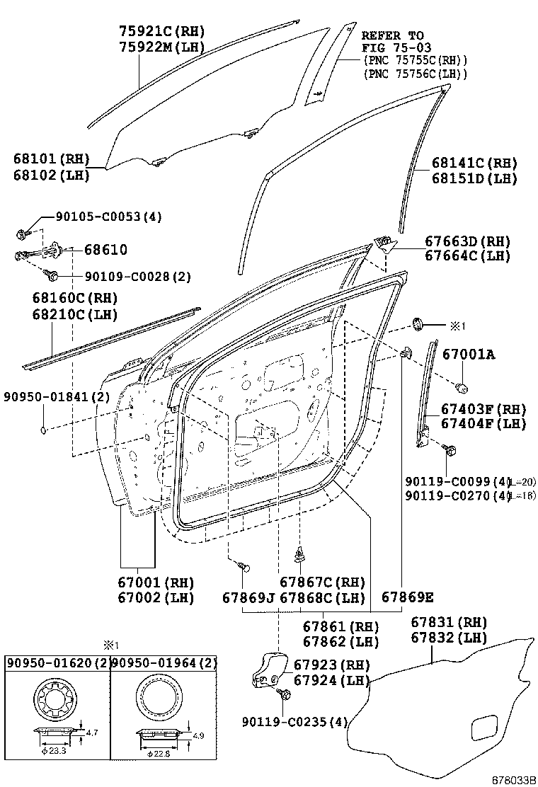  YARIS |  FRONT DOOR PANEL GLASS