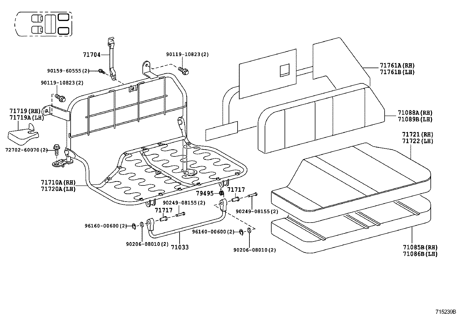  LAND CRUISER 200 |  SEAT SEAT TRACK