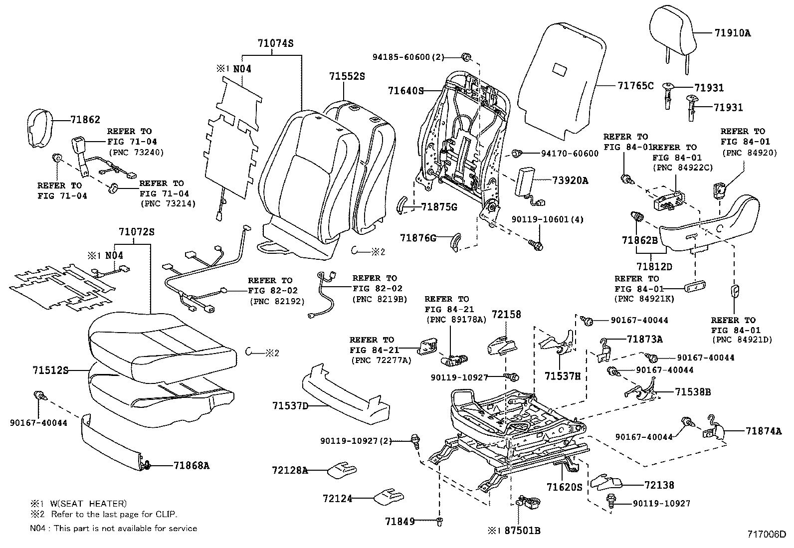  CT200H |  FRONT SEAT SEAT TRACK