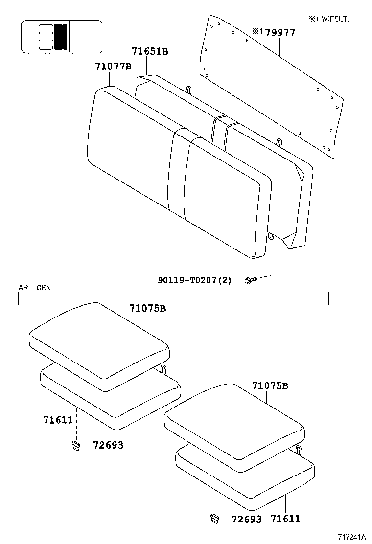  HILUX |  SEAT SEAT TRACK