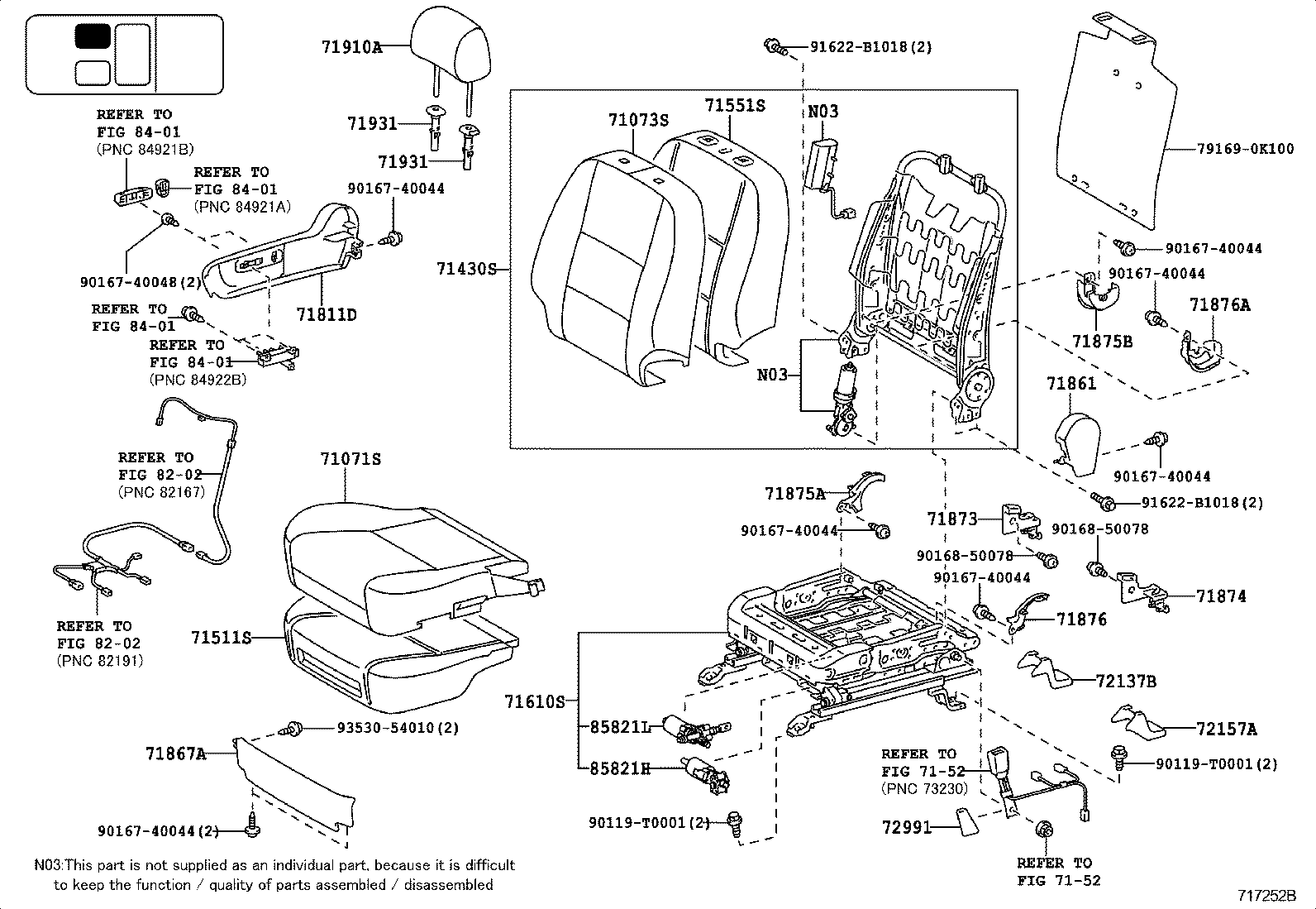  HILUX |  SEAT SEAT TRACK