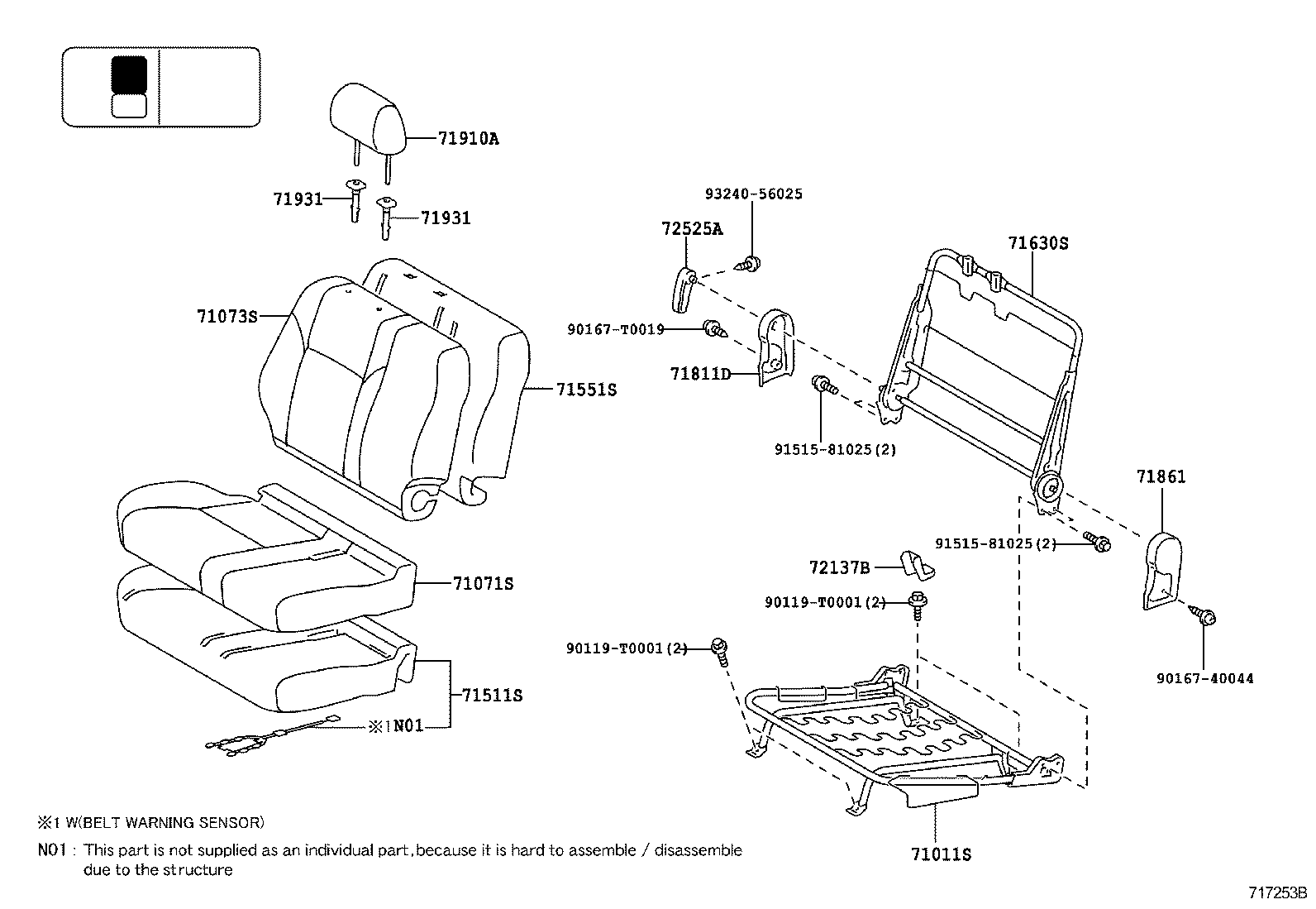  HILUX |  SEAT SEAT TRACK