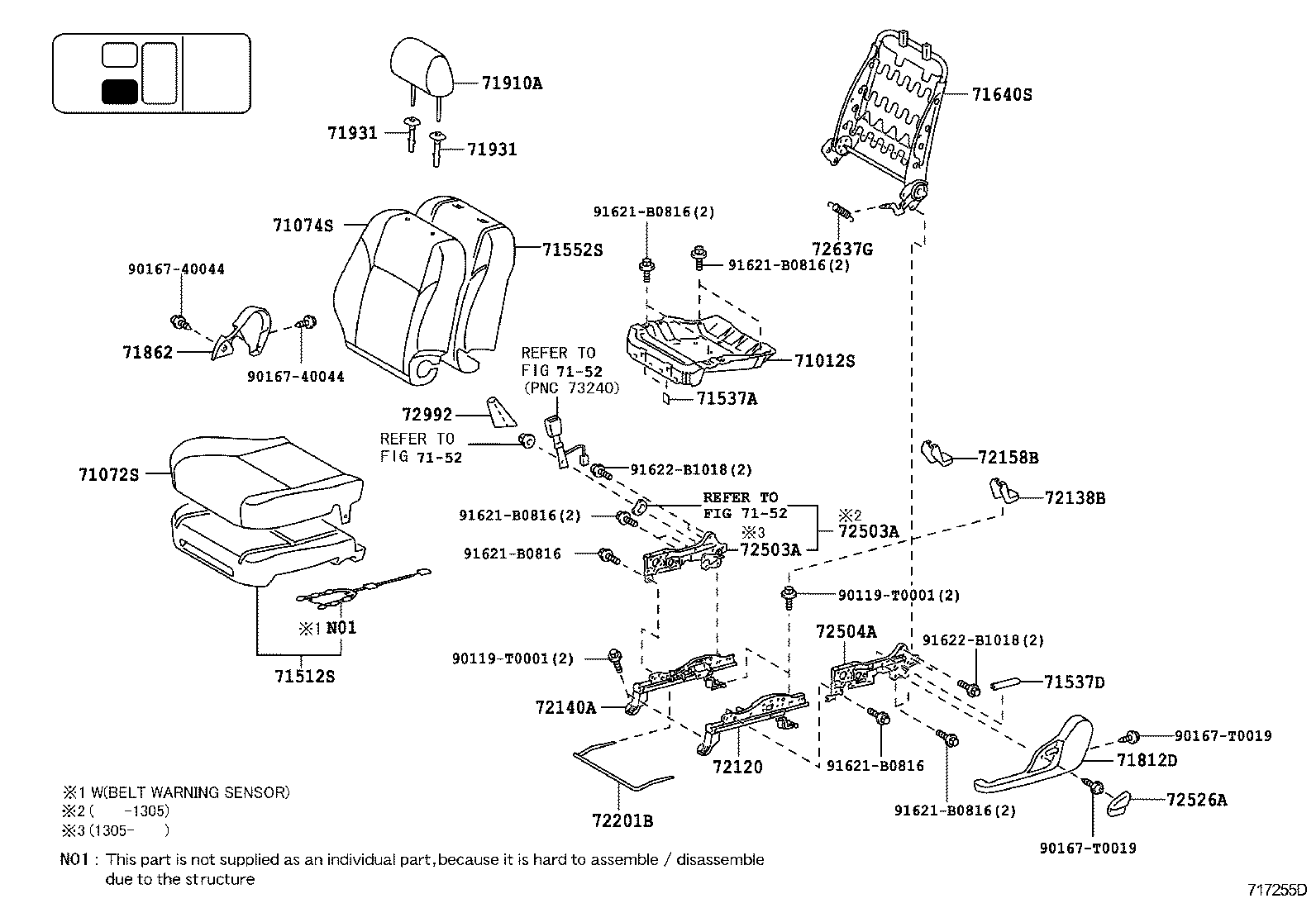  HILUX |  SEAT SEAT TRACK