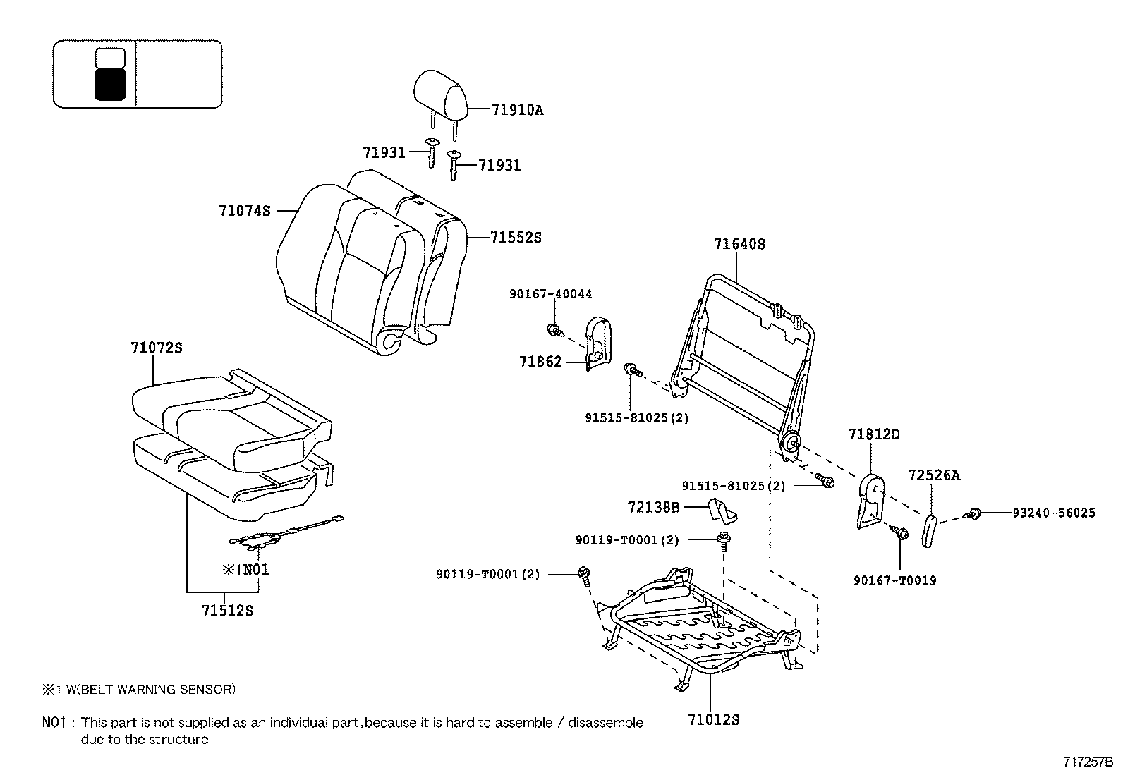  HILUX |  SEAT SEAT TRACK