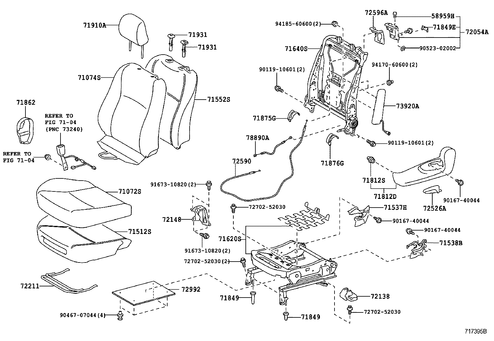  YARIS |  FRONT SEAT SEAT TRACK