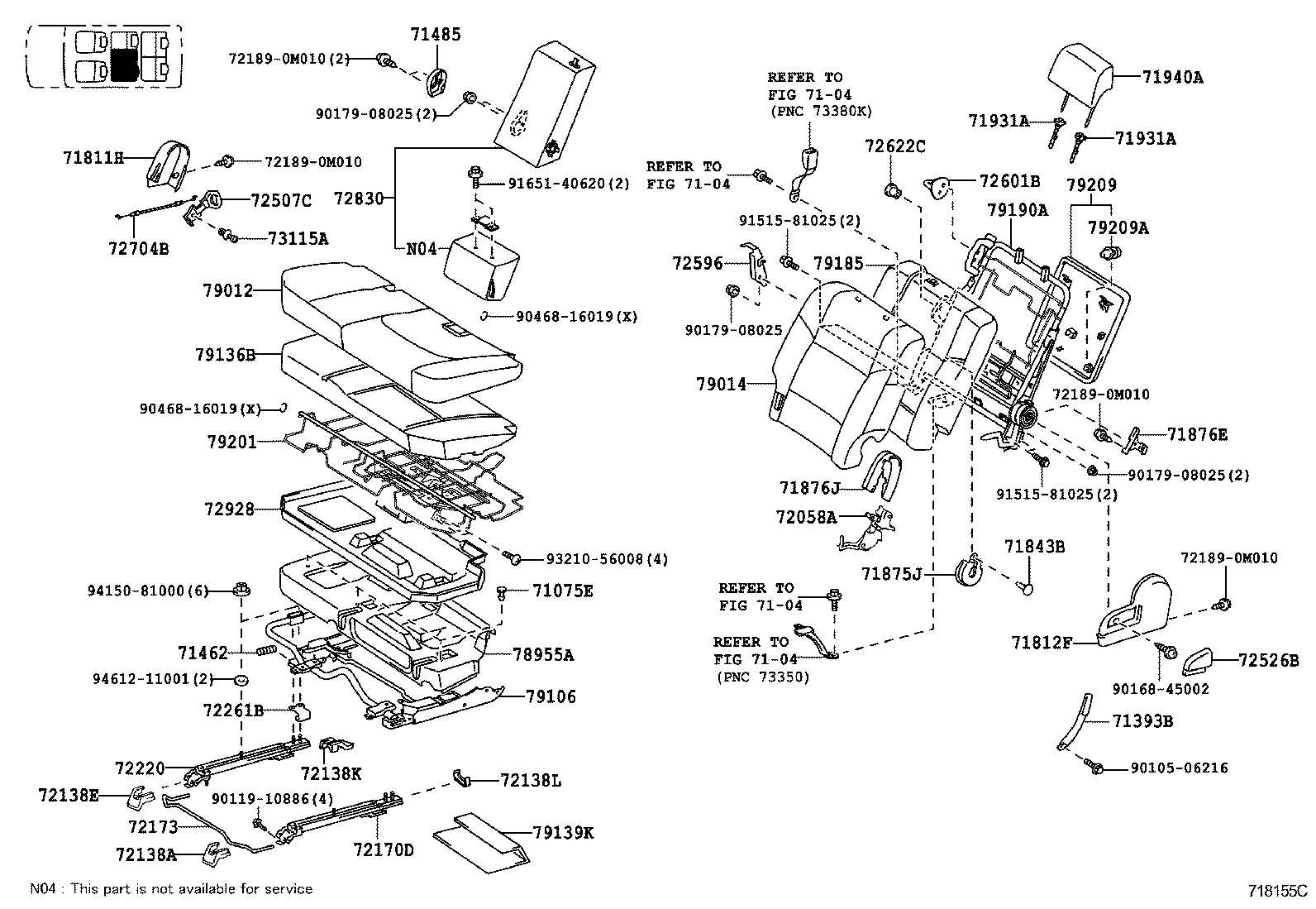  WISH |  REAR SEAT SEAT TRACK