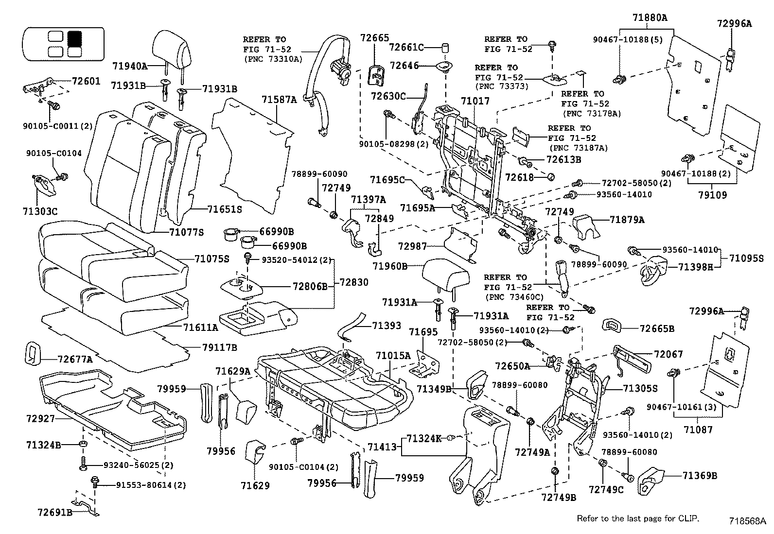  LAND CRUISER PRADO |  SEAT SEAT TRACK