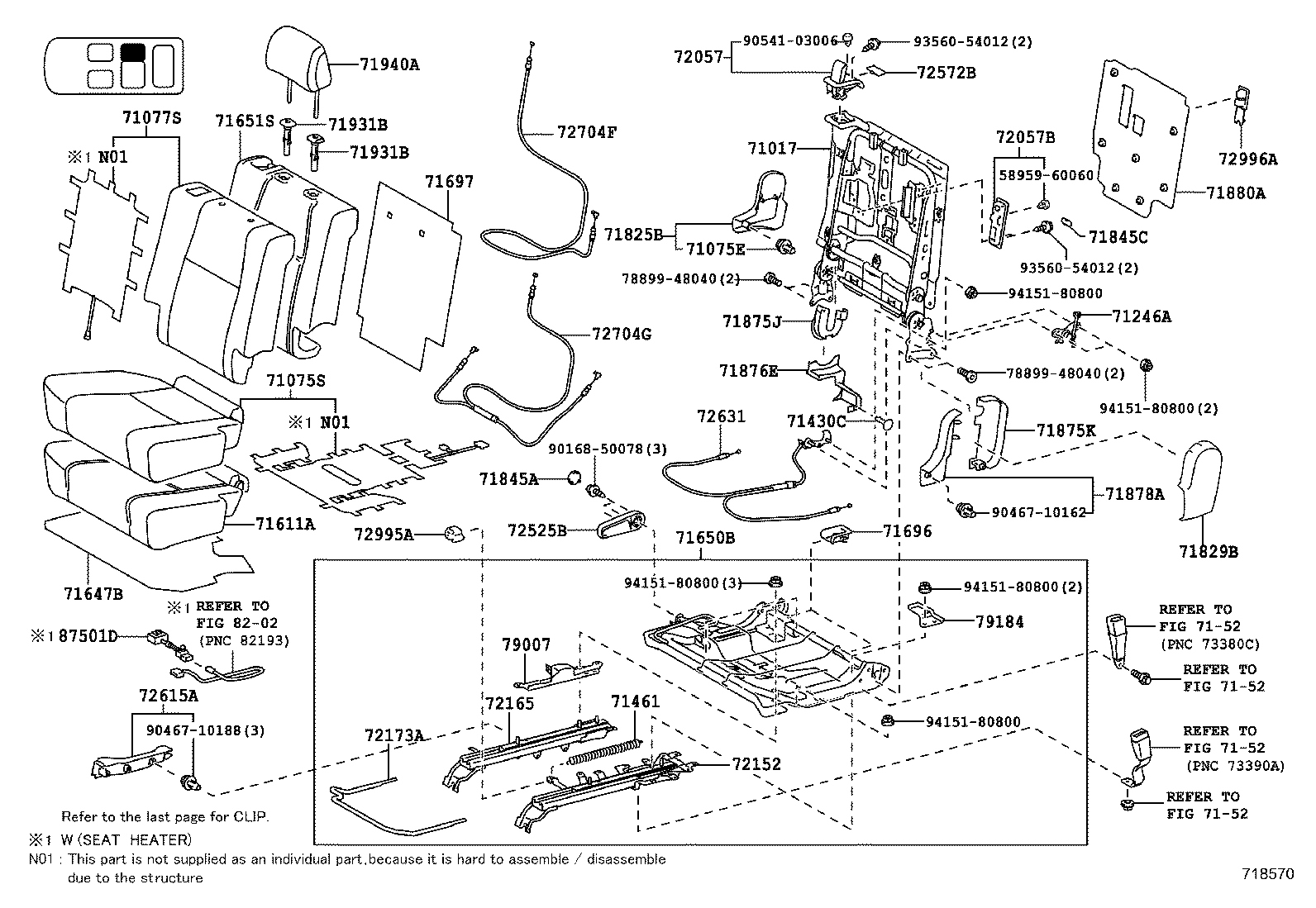  LAND CRUISER PRADO |  SEAT SEAT TRACK