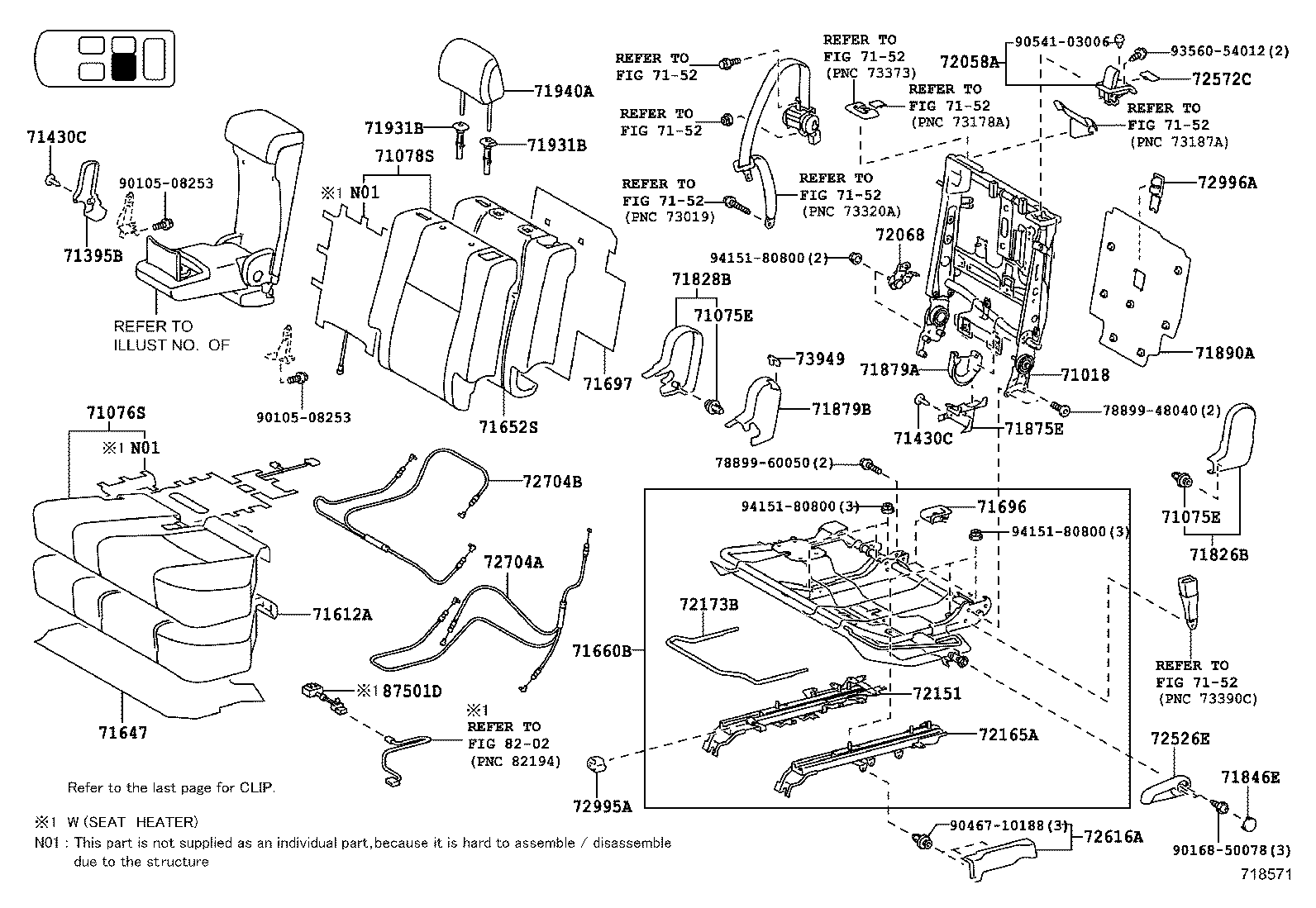  LAND CRUISER PRADO |  SEAT SEAT TRACK