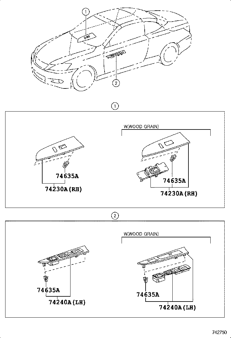  IS250C 300C |  ARMREST VISOR