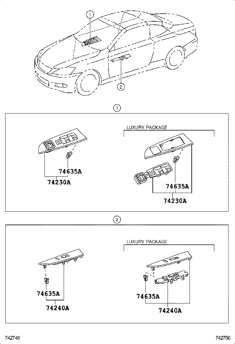  IS250C 300C |  ARMREST VISOR