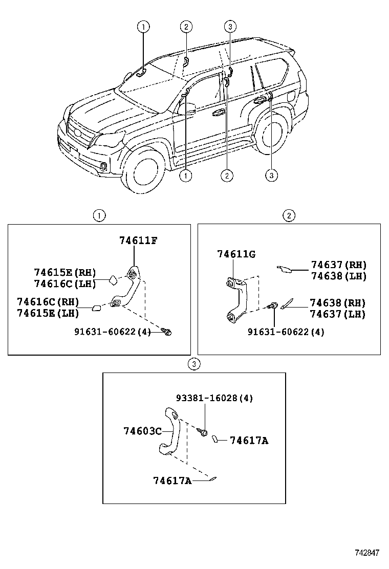  GX400 460 |  ARMREST VISOR