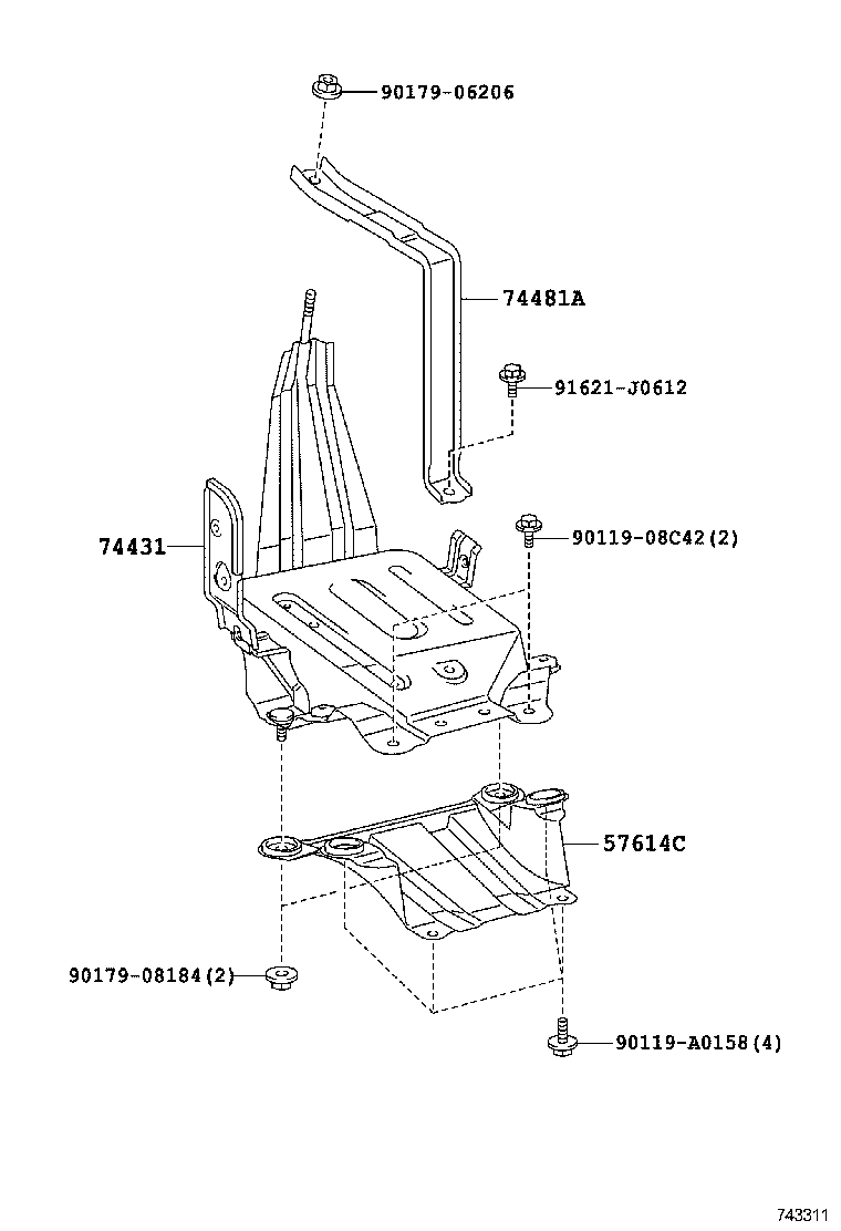  CAMRY AURION HV ARL |  BATTERY CARRIER