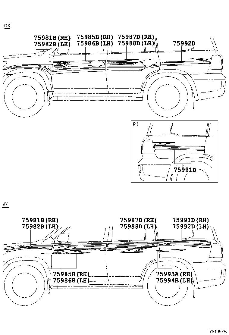  LAND CRUISER 200 |  BODY STRIPE