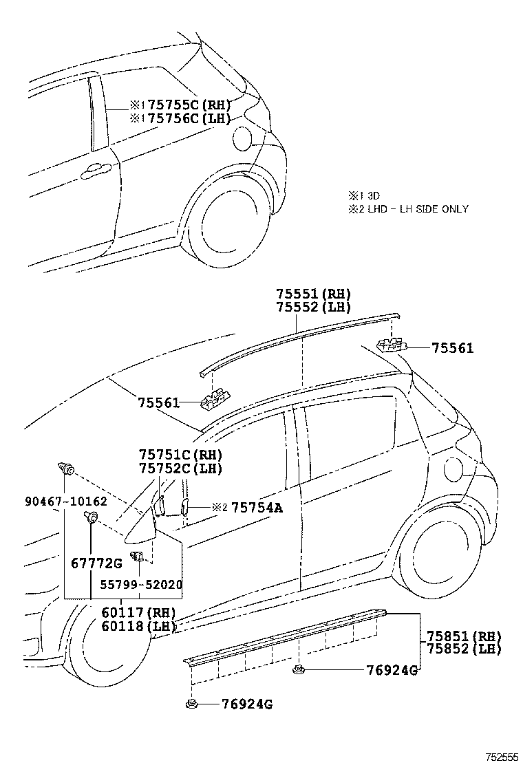  YARIS |  SIDE MOULDING