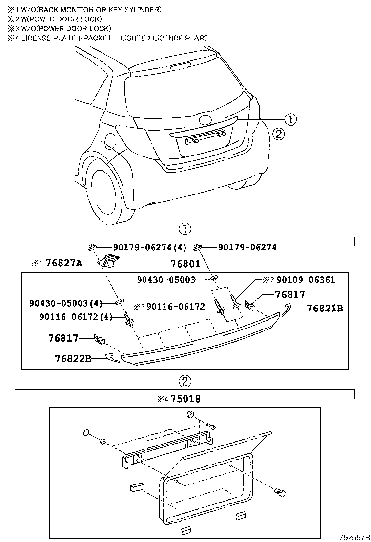  YARIS |  REAR MOULDING