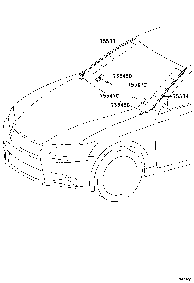  GS GS HYBRID |  FRONT MOULDING