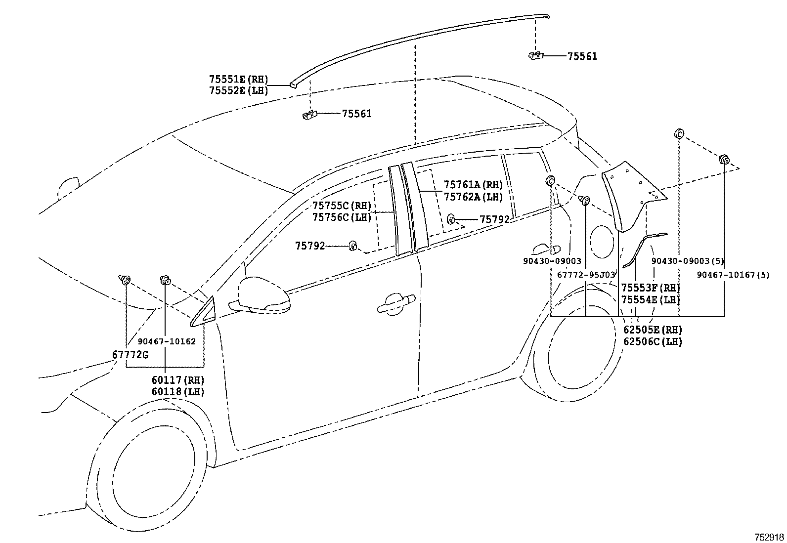  YARIS |  SIDE MOULDING