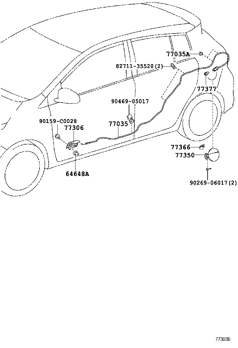  YARIS |  FUEL TANK TUBE