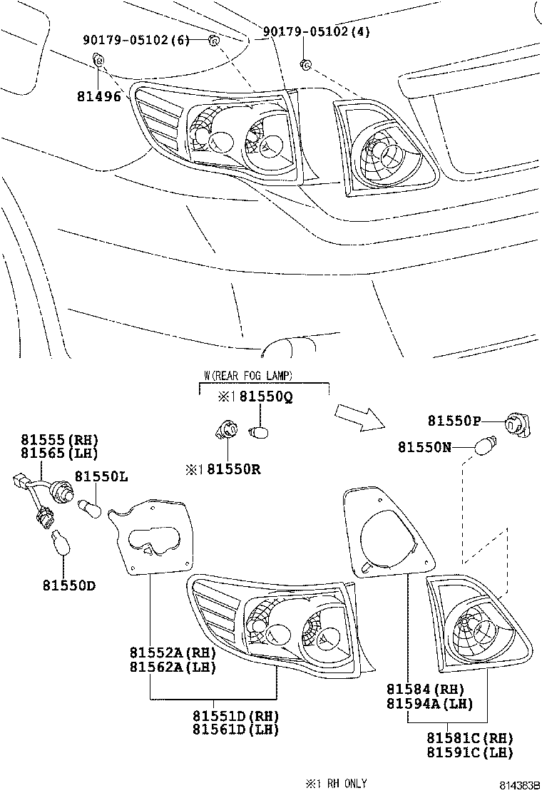  COROLLA |  REAR COMBINATION LAMP