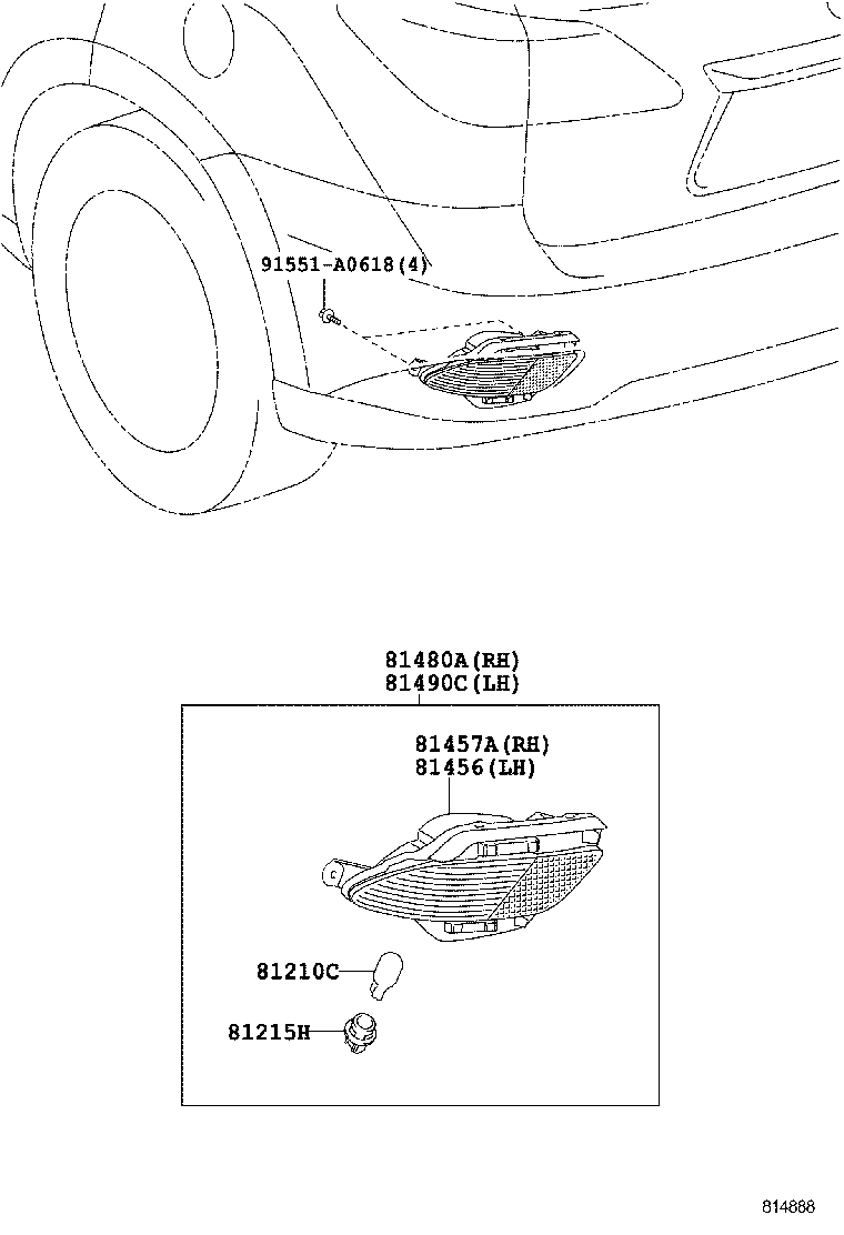  RX270 350 450H |  REAR FOG LAMP