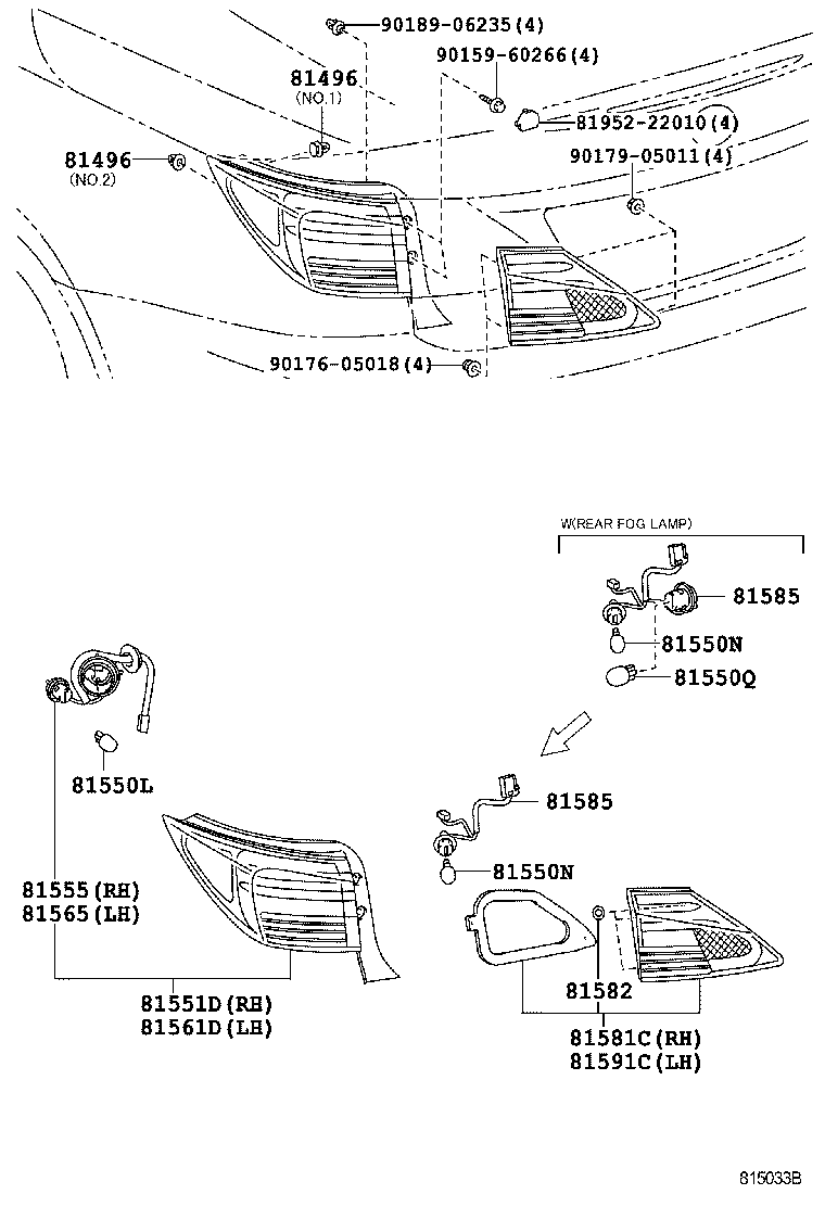  IS250C 300C |  REAR COMBINATION LAMP