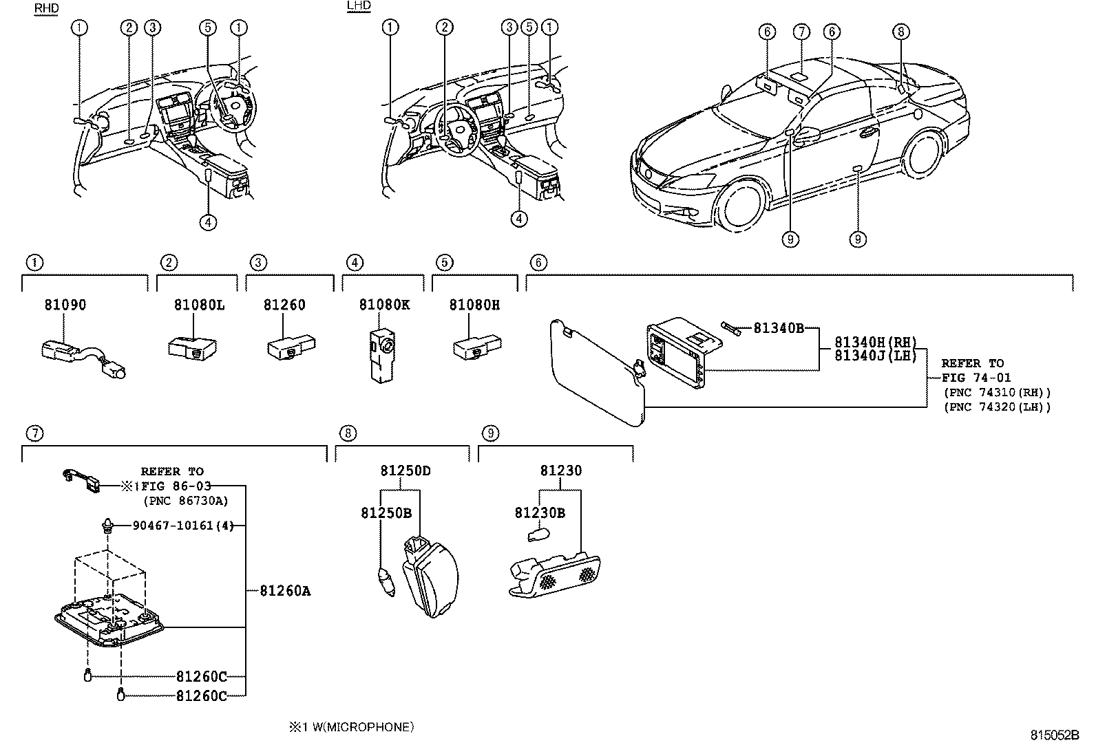  IS250C 300C |  INTERIOR LAMP