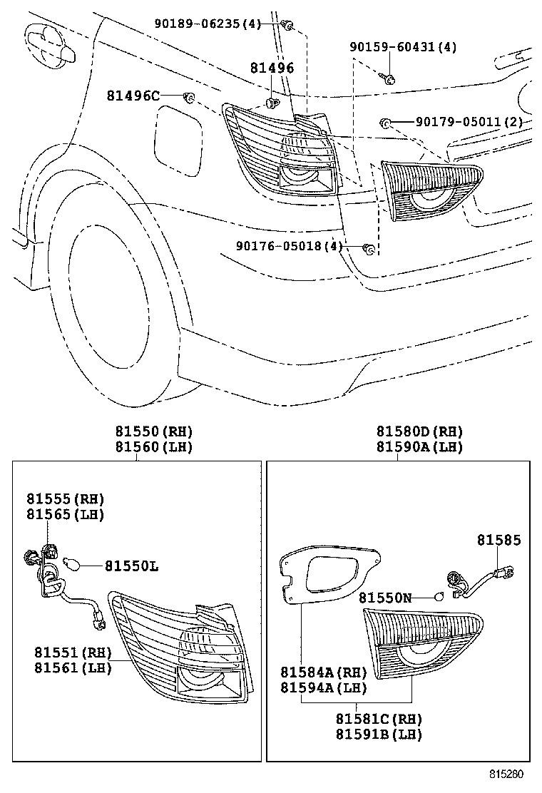  WISH |  REAR COMBINATION LAMP